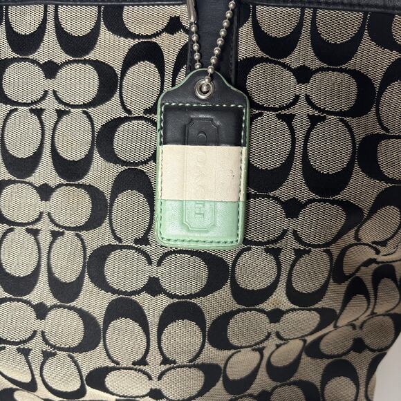 Coach Signature Stripe Medium Zip Top Tote (23465) - Picture 3 of 8